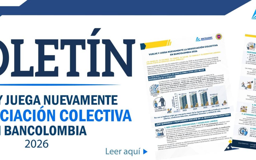Boletín Negociación Colectiva en Bancolombia